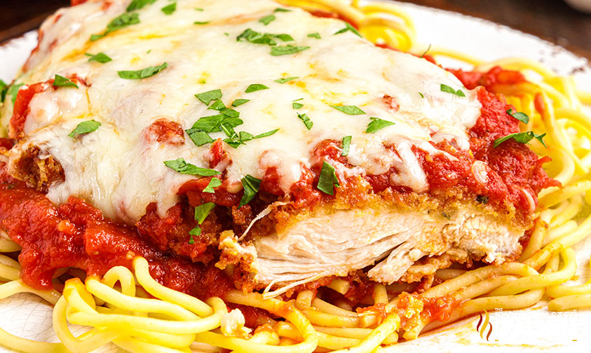 chicken Parm over pasta.