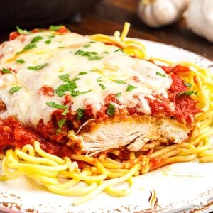 chicken Parm closeup.