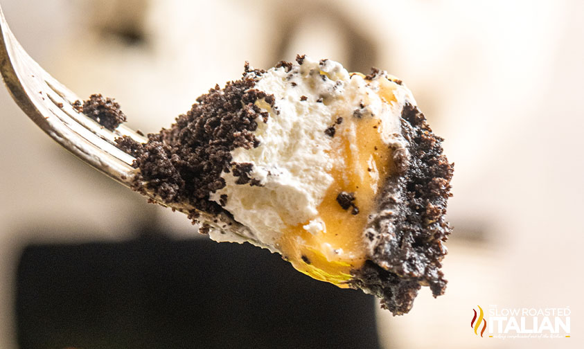 oreo lush on fork.