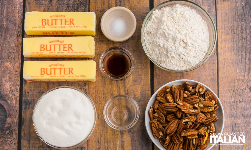 Pecan Sandies Cookies ingredients