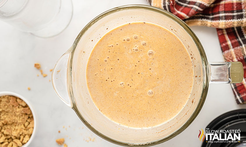 blended pumpkin milkshake.