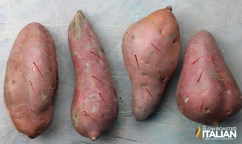 4 sweet potatoes.