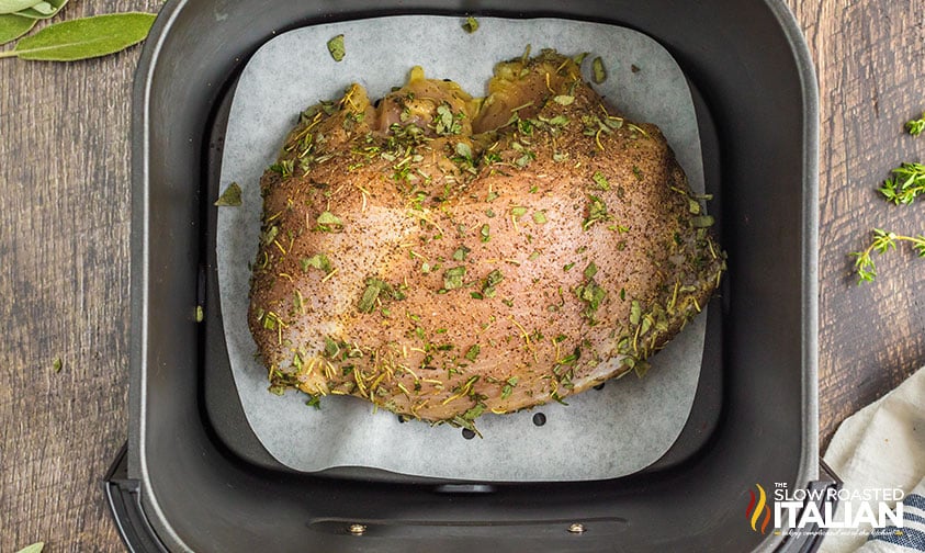 boneless turkey breast recipe in air fryer basket