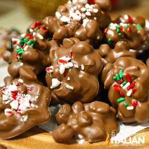 crockpot Christmas candy closeup.