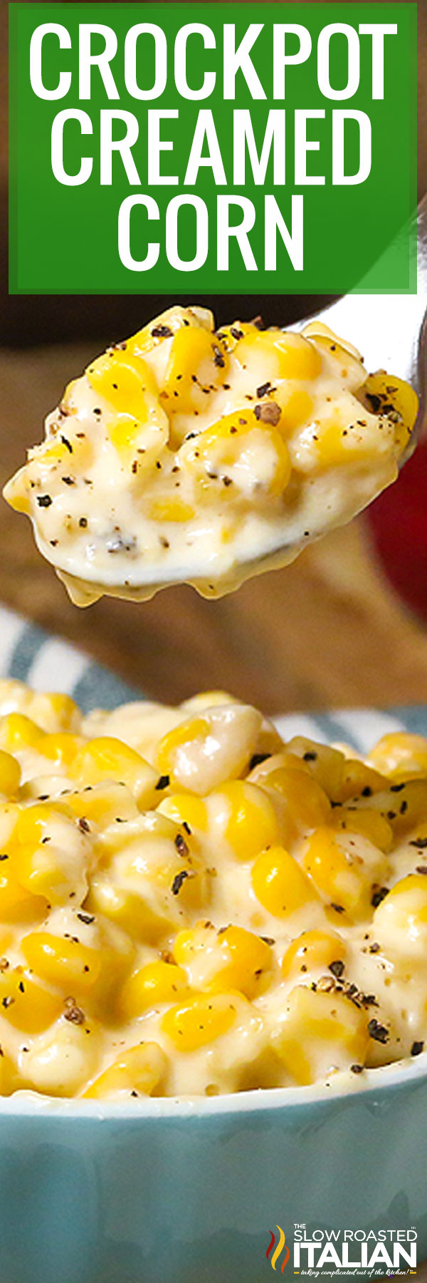 titled image (and shown): creamed corn with cream cheese