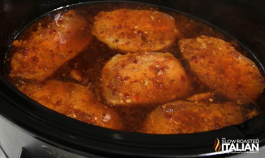 crockpot pork chops in gravy.