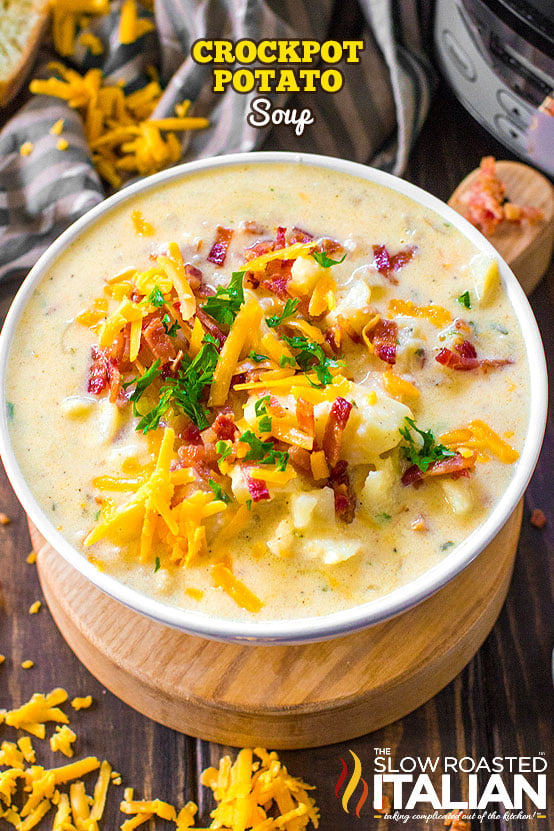 Slow Cooker Potato Soup (with frozen potatoes) - The Country Cook