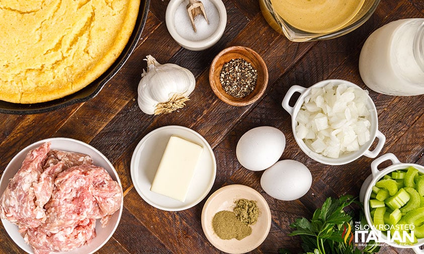 make ahead cornbread dressing ingredients.