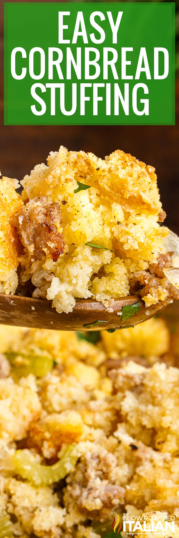 titled image (and shown): easy cornbread stuffing recipe