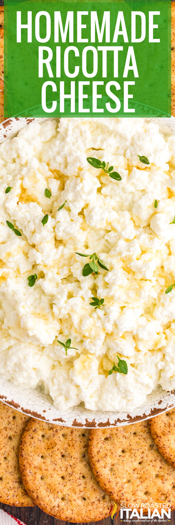 titled image (and shown): homemade ricotta cheese recipe