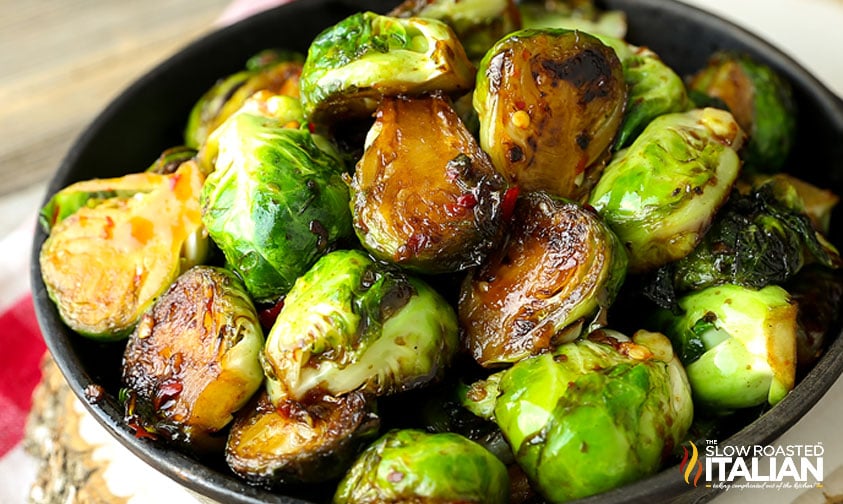 sautéed green vegetables closeup.