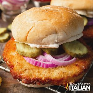 pork tenderloin sandwich.