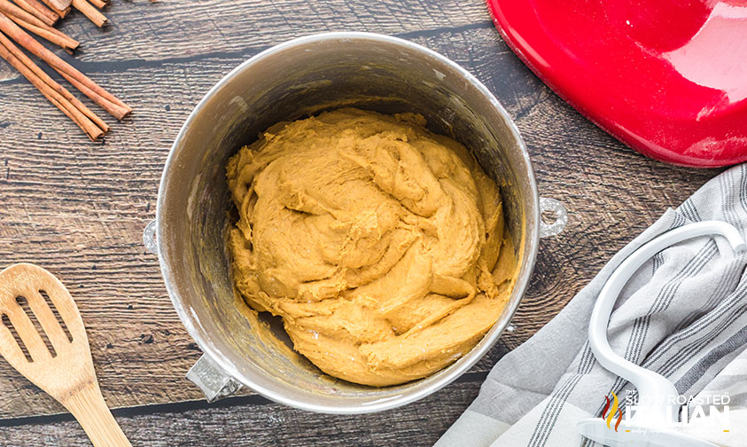 pumpkin dinner roll dough.