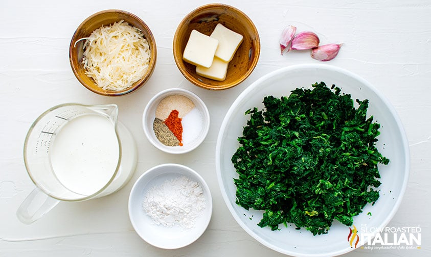 steakhouse creamed spinach ingredients.