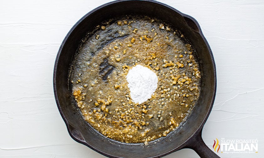 spices, butter and flour in skillet.