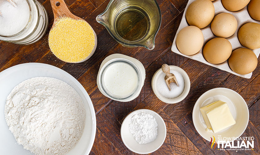 southern cornbread recipe ingredients.