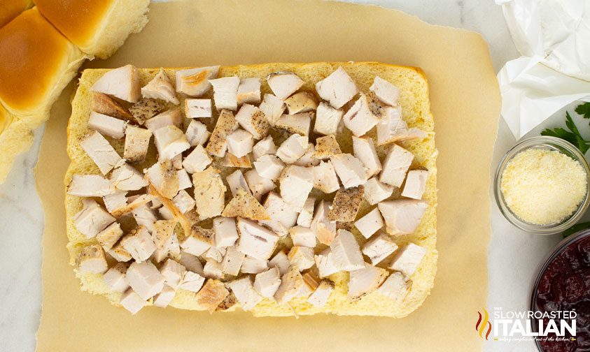 turkey on Hawaiian rolls.