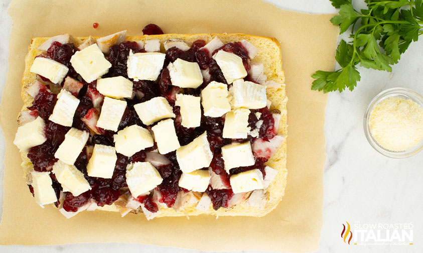 brie on Hawaiian rolls.