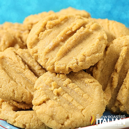 peanut butter cookies closeup