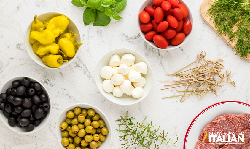 antipasto wreath ingredients