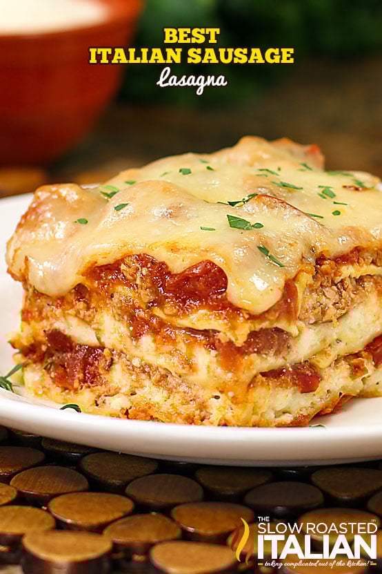 Italian sausage lasagna recipe.