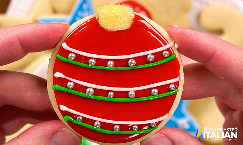 decorated christmas sugar cookie