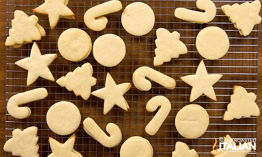 baked cut out sugar cookies.