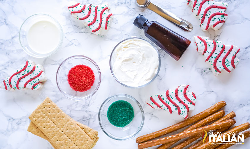 ingredients for dessert dip.