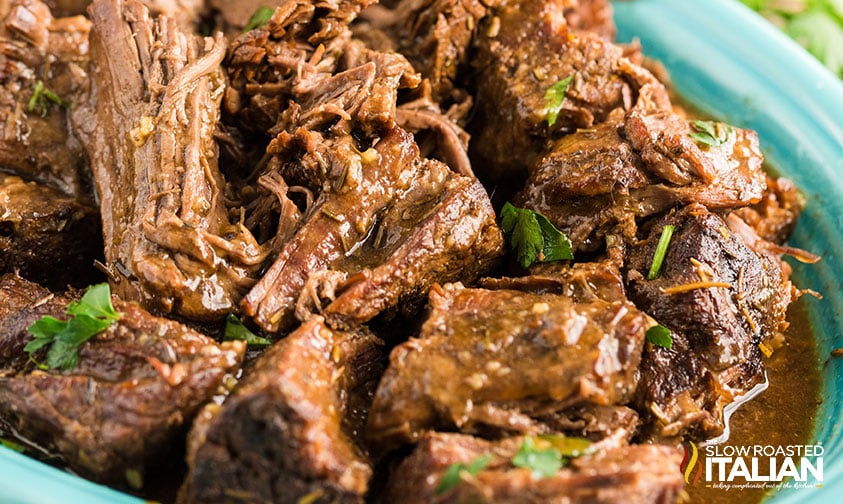 crock pot pot roast closeup.