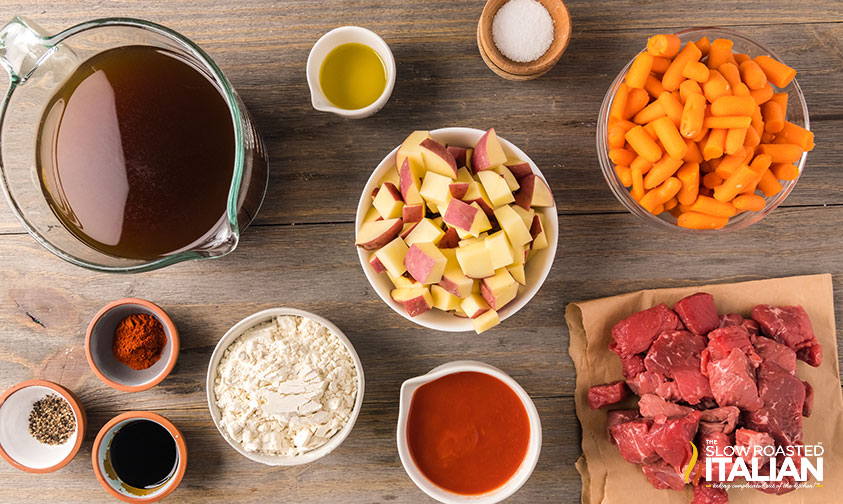 beef stew recipe ingredients.