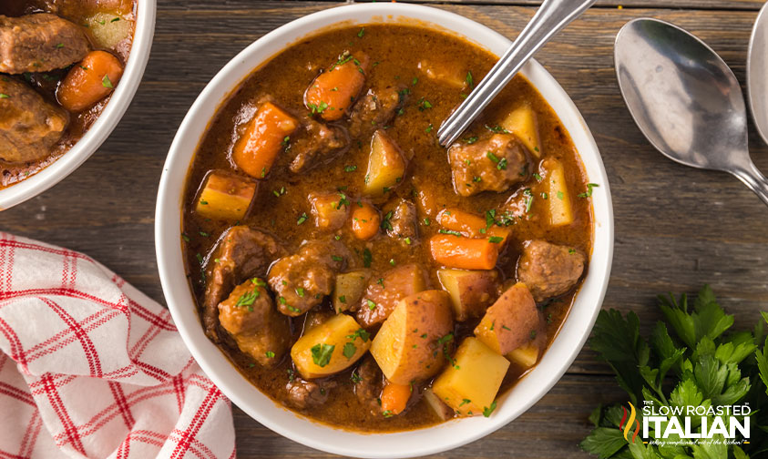 bowl of hearty beef stew