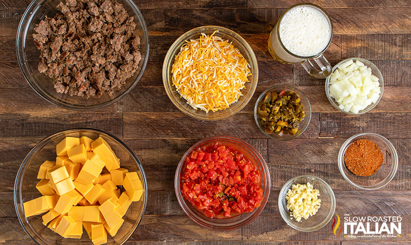 smoked cheese dip ingredients.