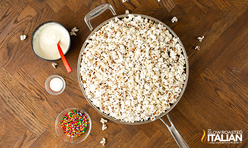 popcorn in pan