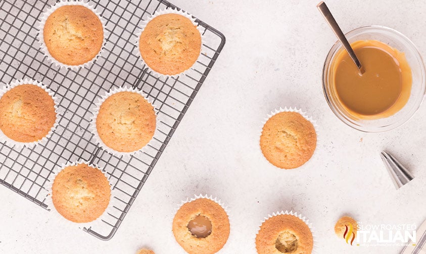 baked cupcakes on cooling rack