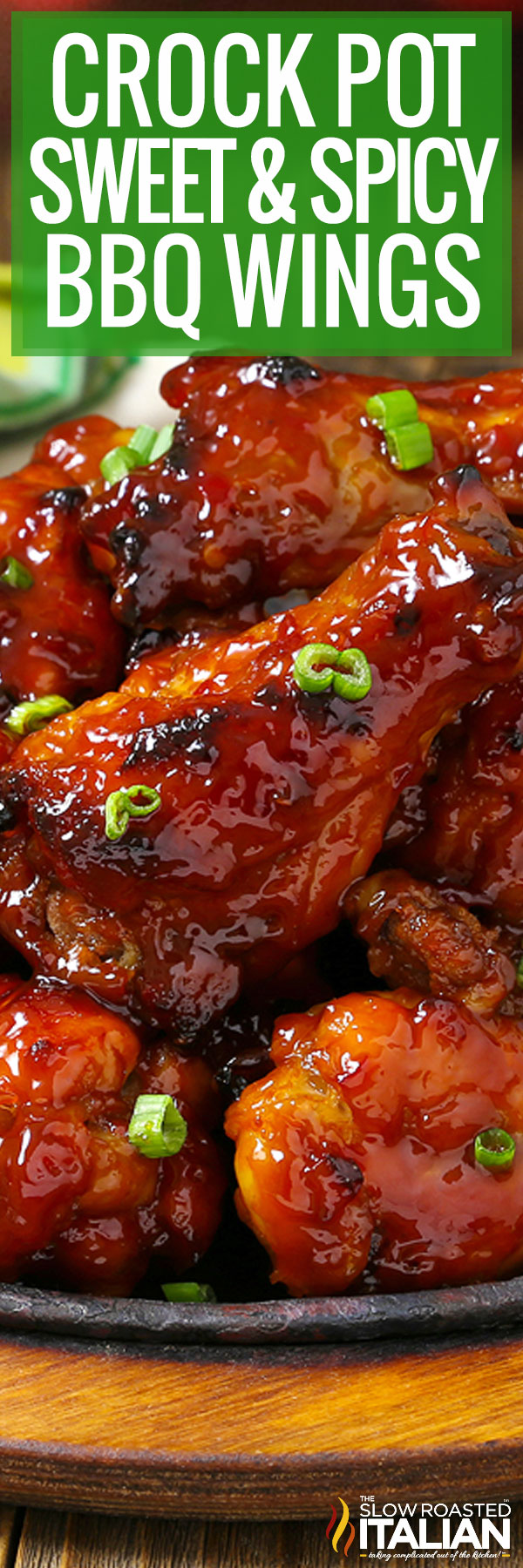 titled image (and shown): crock pot sweet & spicy BBQ wings