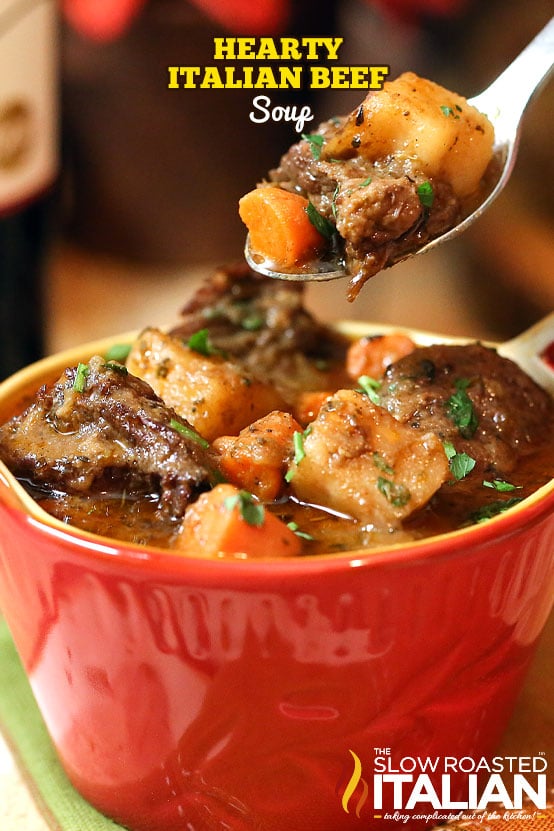 Best Ever Italian Beef Soup Recipe with Video