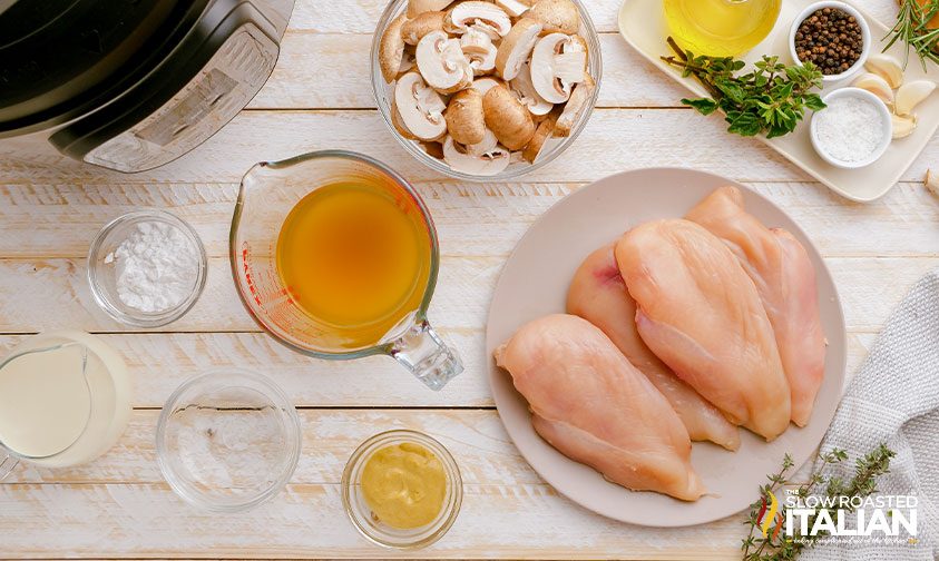 ingredients to make chicken and mushroom recipe