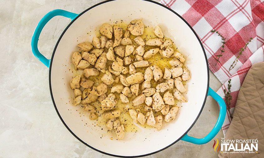 browning chicken in a dutch oven