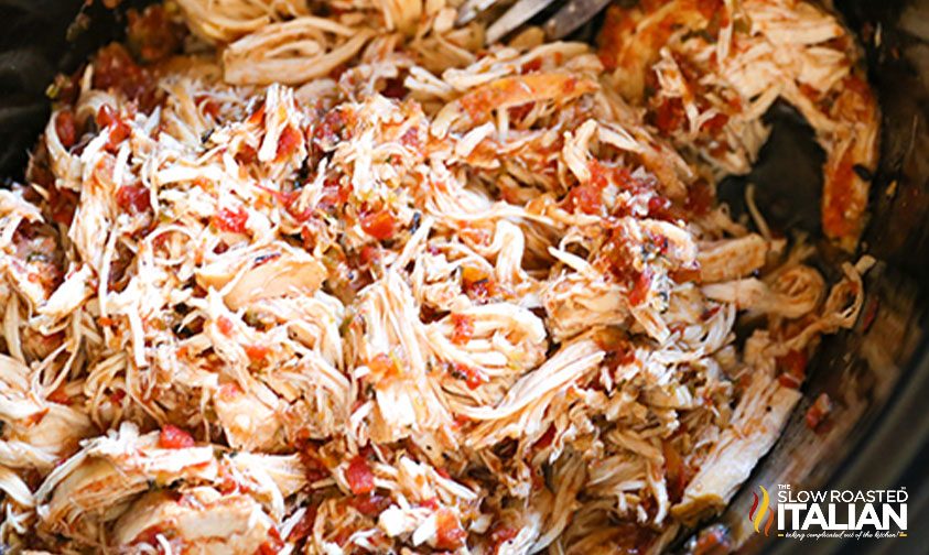 shredded slow cooker salsa chicken