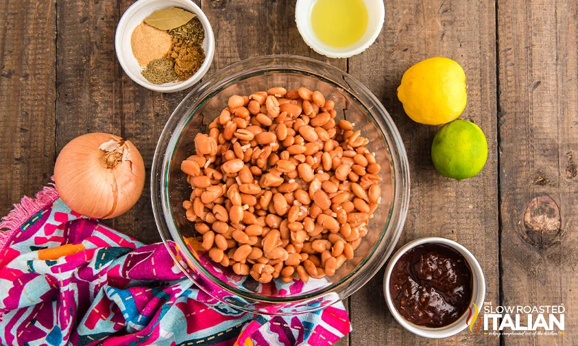 ingredients to make chipotle pinto bean recipe