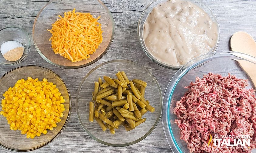 ingredients to make easy tater tot casserole