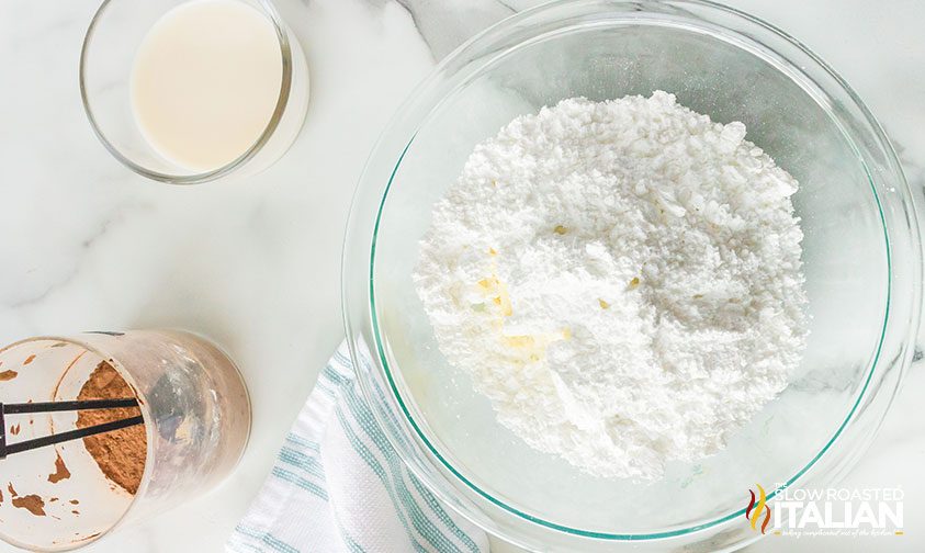 ingredients to make fluffy chocolate buttercream