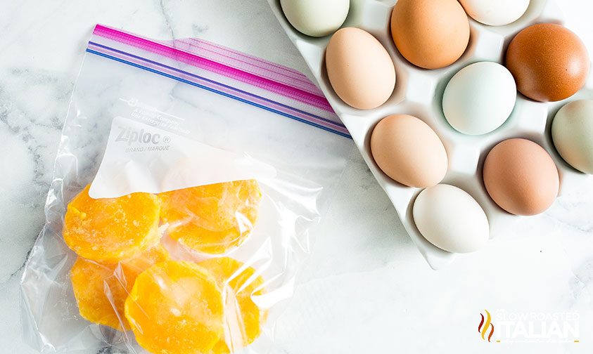 frozen eggs in bag