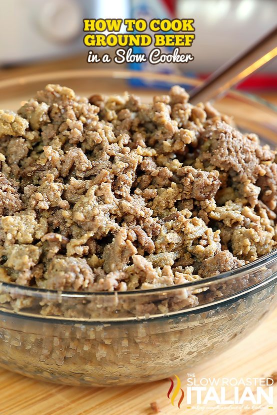 titled: how to cook ground beef in a slow cooker