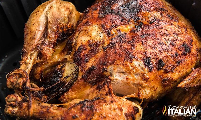 cooked whole chicken in air fryer