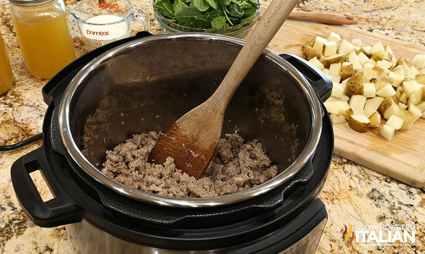 browning ground beef in instant pot