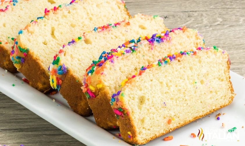 slices of bread made with ice cream topped with rainbow sprinkles