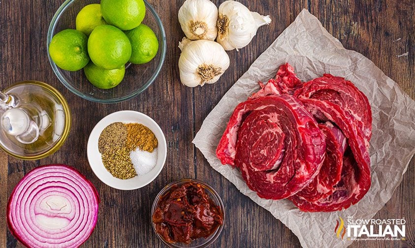 ingredients for copycat chipotle steak