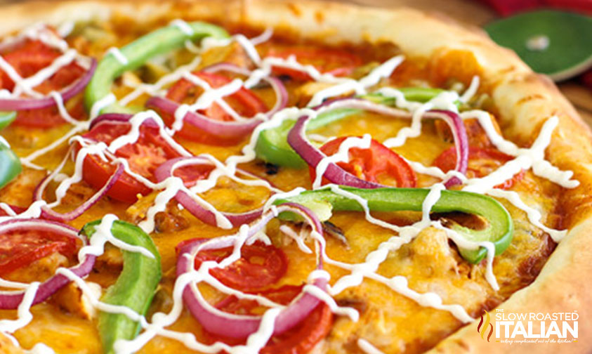 grilled pizza with veggies