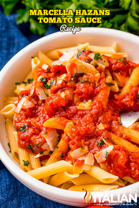 titled: Marcella Hazans Tomato Sauce Recipe